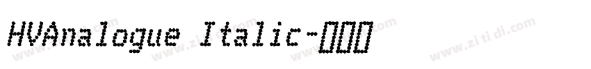 HVAnalogue Italic字体转换